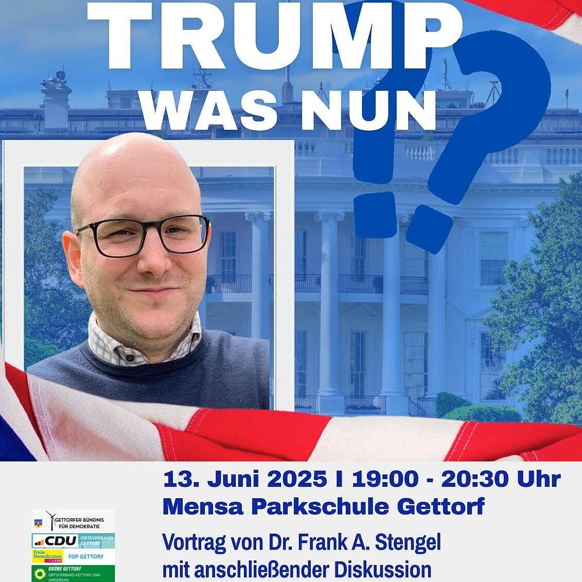 Öffnet die Seite 'Freitag, 13.06. Vortrag : Trump - was nun?!'