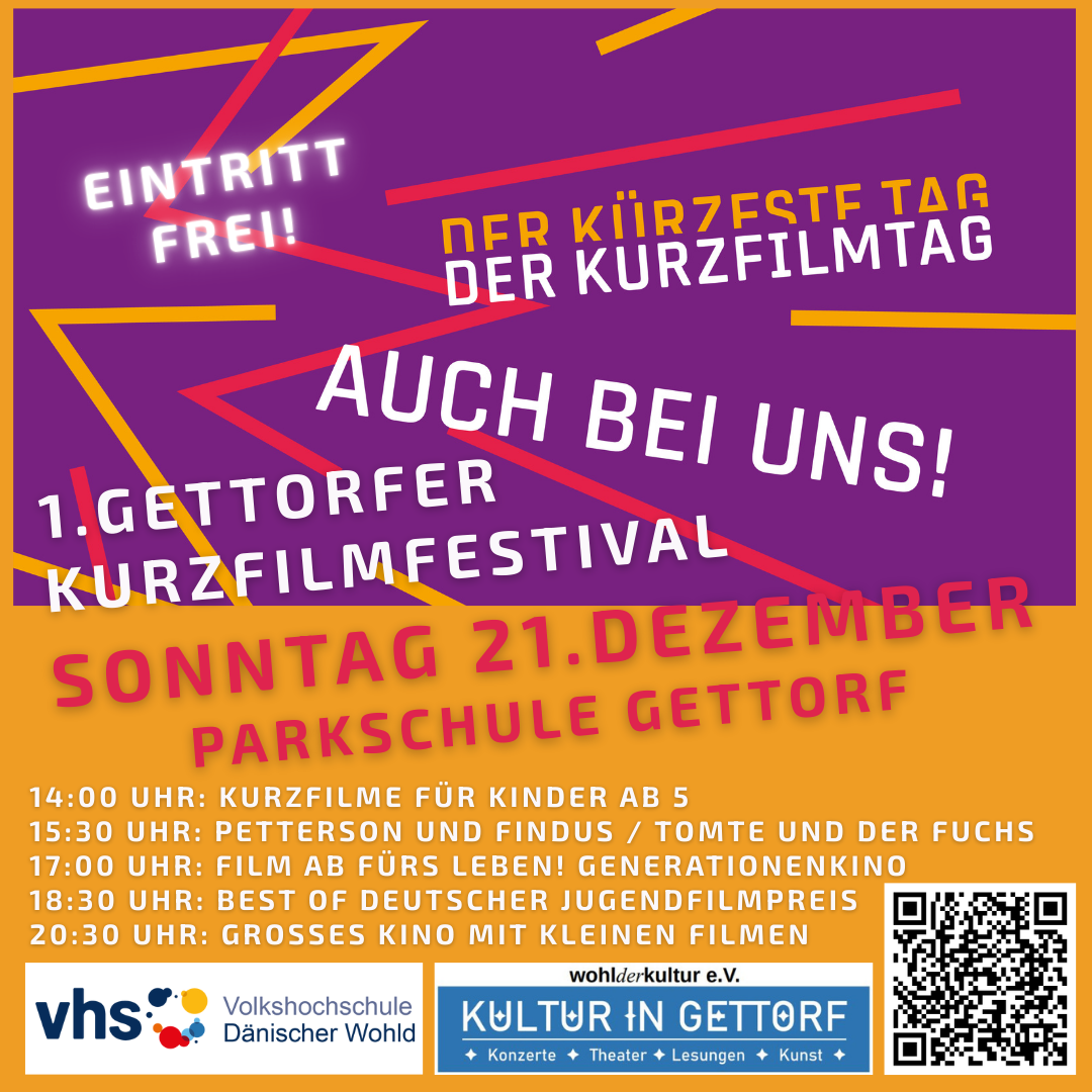 Öffnet die Seite 'Sonntag 21. Dezember: 1. Gettorfer Kurzfilmfestival!'